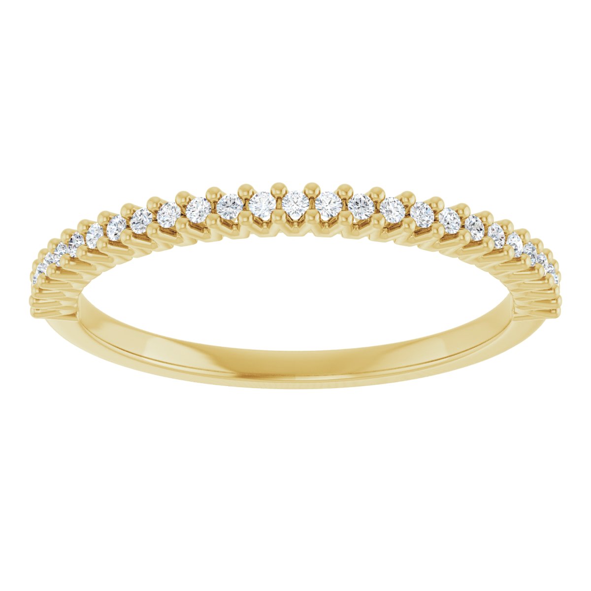 Shared-Prong Anniversary Band - Round | Metal Type=14K Yellow Gold | Diamond Size=1MM | Image 1
