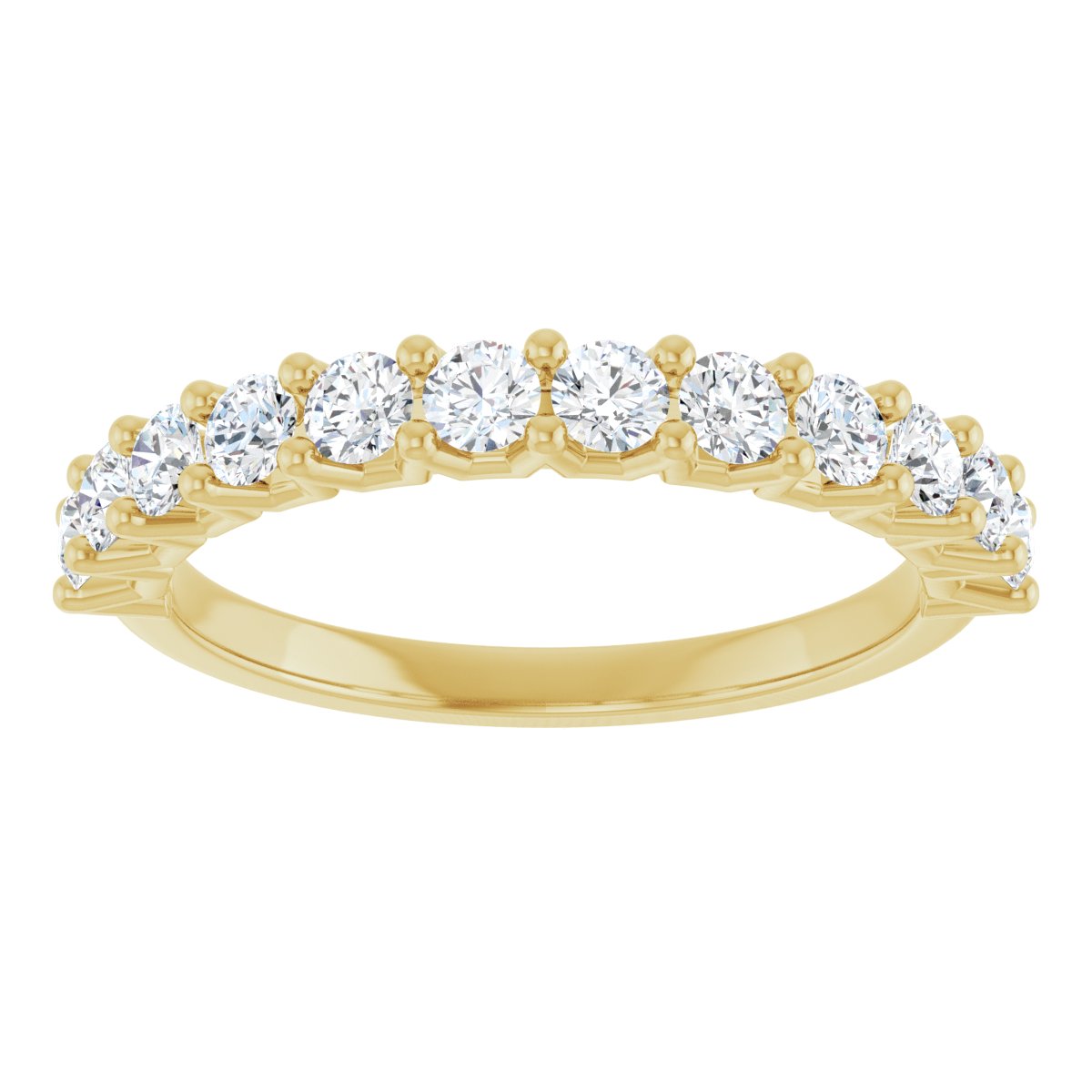 Shared-Prong Anniversary Band - Round | Metal Type=14K Yellow Gold | Diamond Size=2.5MM | Image 1