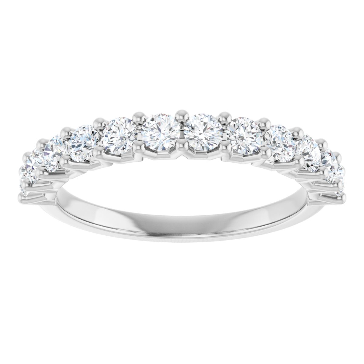 Shared-Prong Anniversary Band - Round | Metal Type=14K White Gold | Diamond Size=2.5MM | Image 1