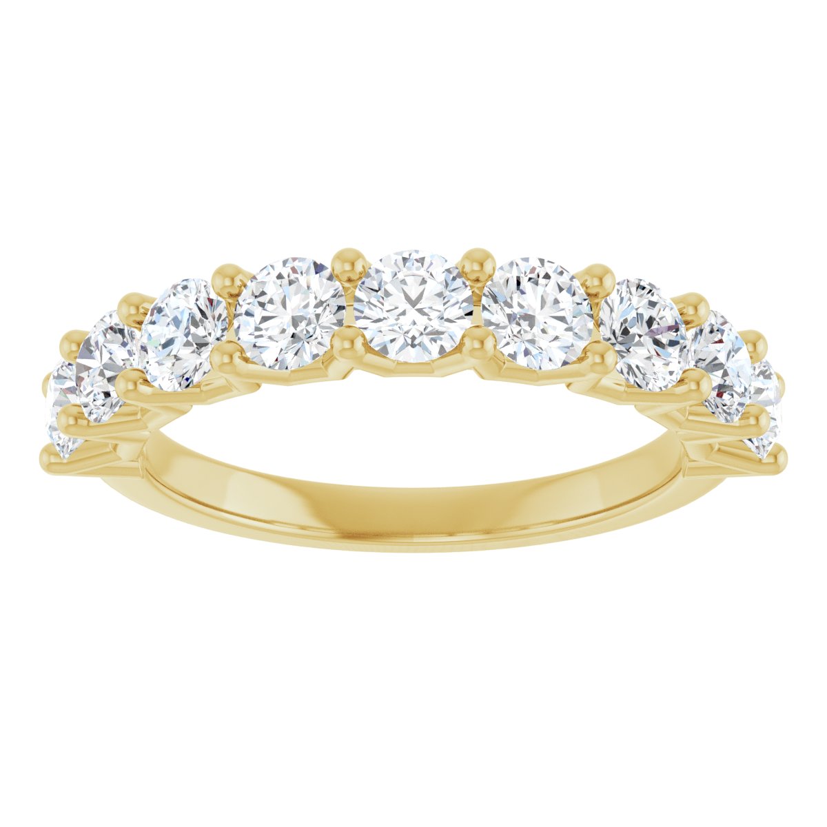 Shared-Prong Anniversary Band - Round | Metal Type=14K Yellow Gold | Diamond Size=3.5MM | Image 1