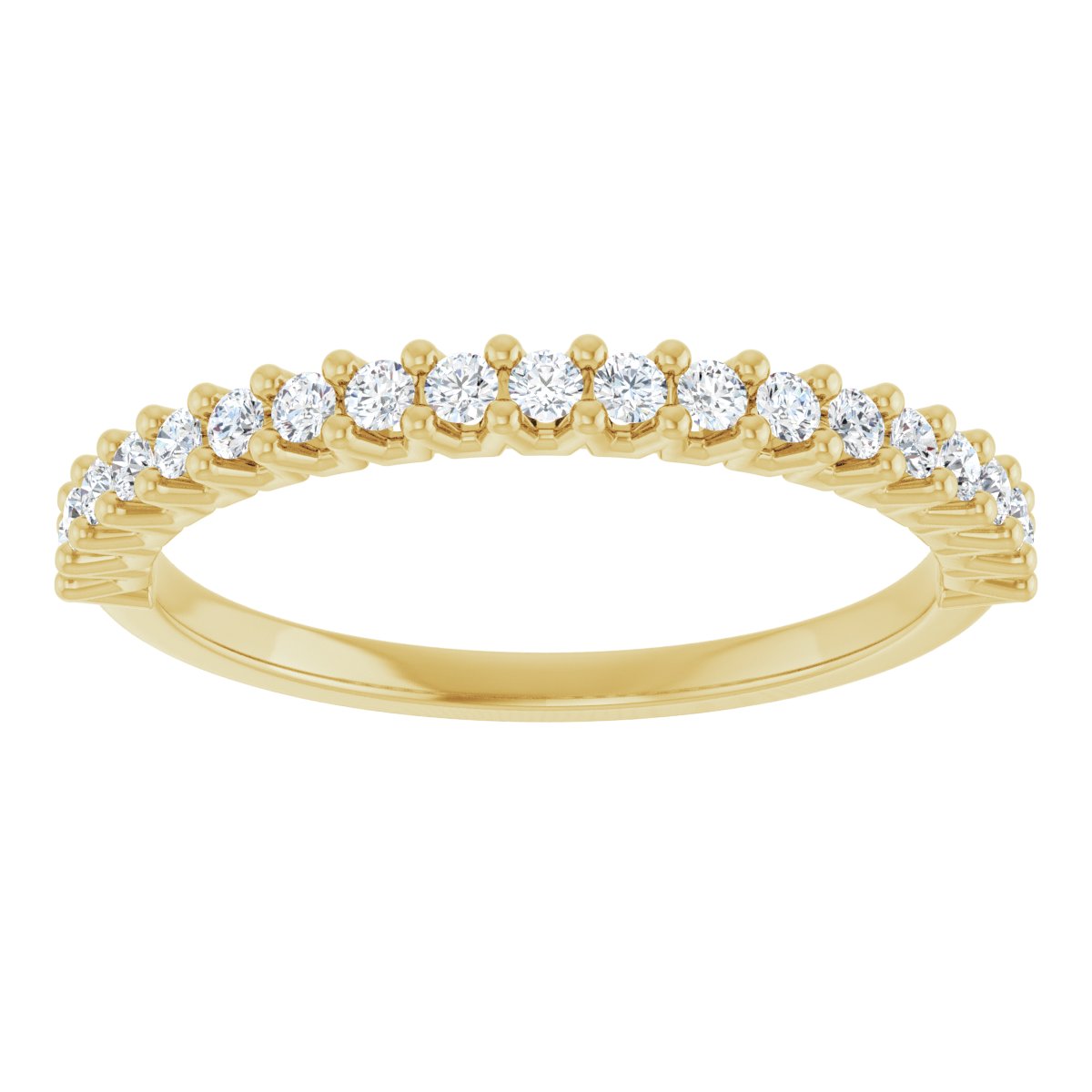 Shared-Prong Anniversary Band - Round | Metal Type=14K Yellow Gold | Diamond Size=1.5MM | Image 1