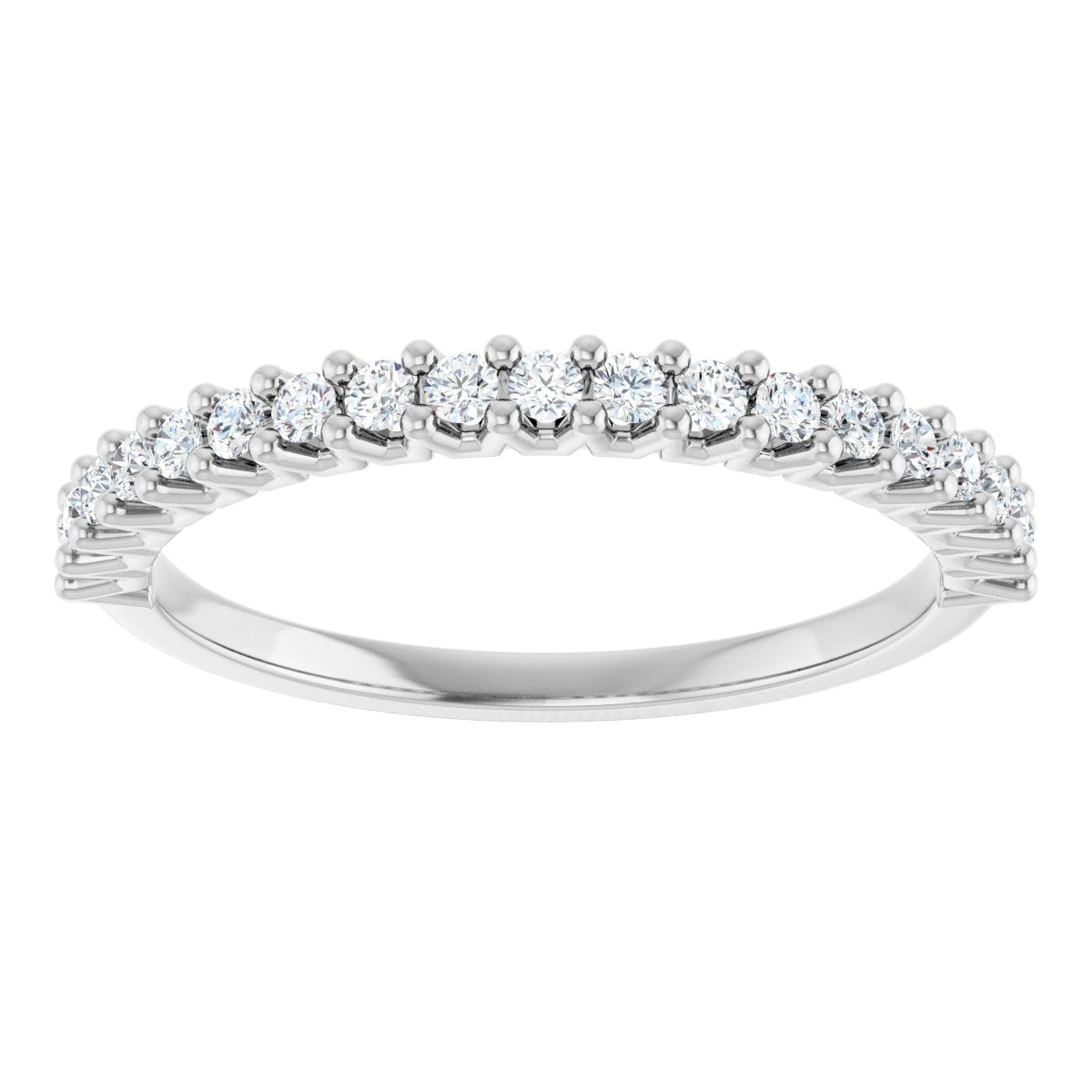 Shared-Prong Anniversary Band - Round | Metal Type=14K White Gold | Diamond Size=1.5MM | Image 1