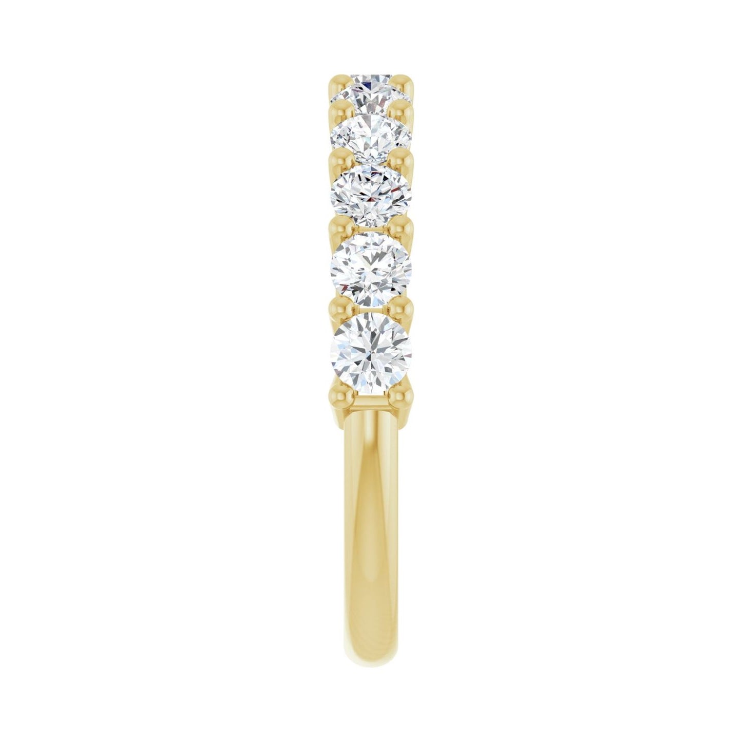 Shared-Prong Anniversary Band - Round 3MM-4MM | Metal Type=14K Yellow Gold | Diamond Size=3MM | Image 1
