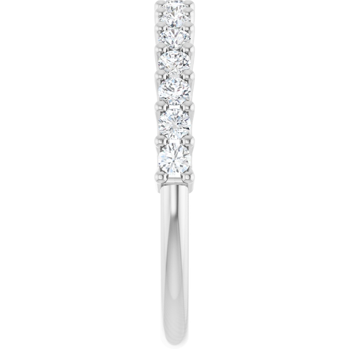 Shared-Prong Anniversary Band - Round | Metal Type=14K White Gold | Diamond Size=2MM | Image 2