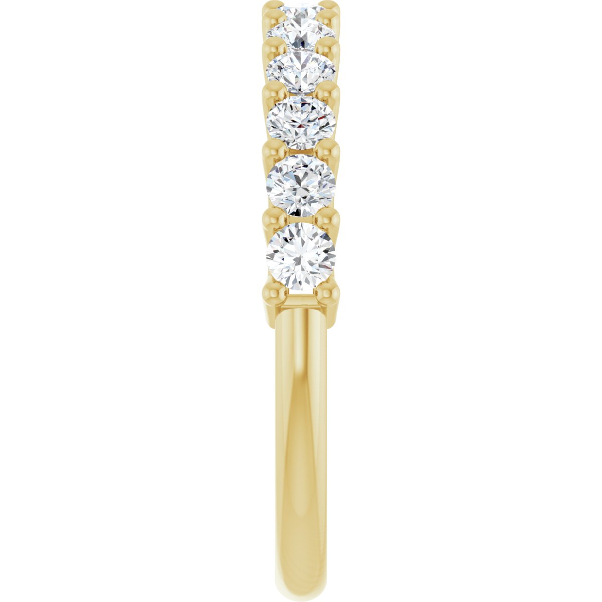 Shared-Prong Anniversary Band - Round | Metal Type=14K Yellow Gold | Diamond Size=2.5MM | Image 2