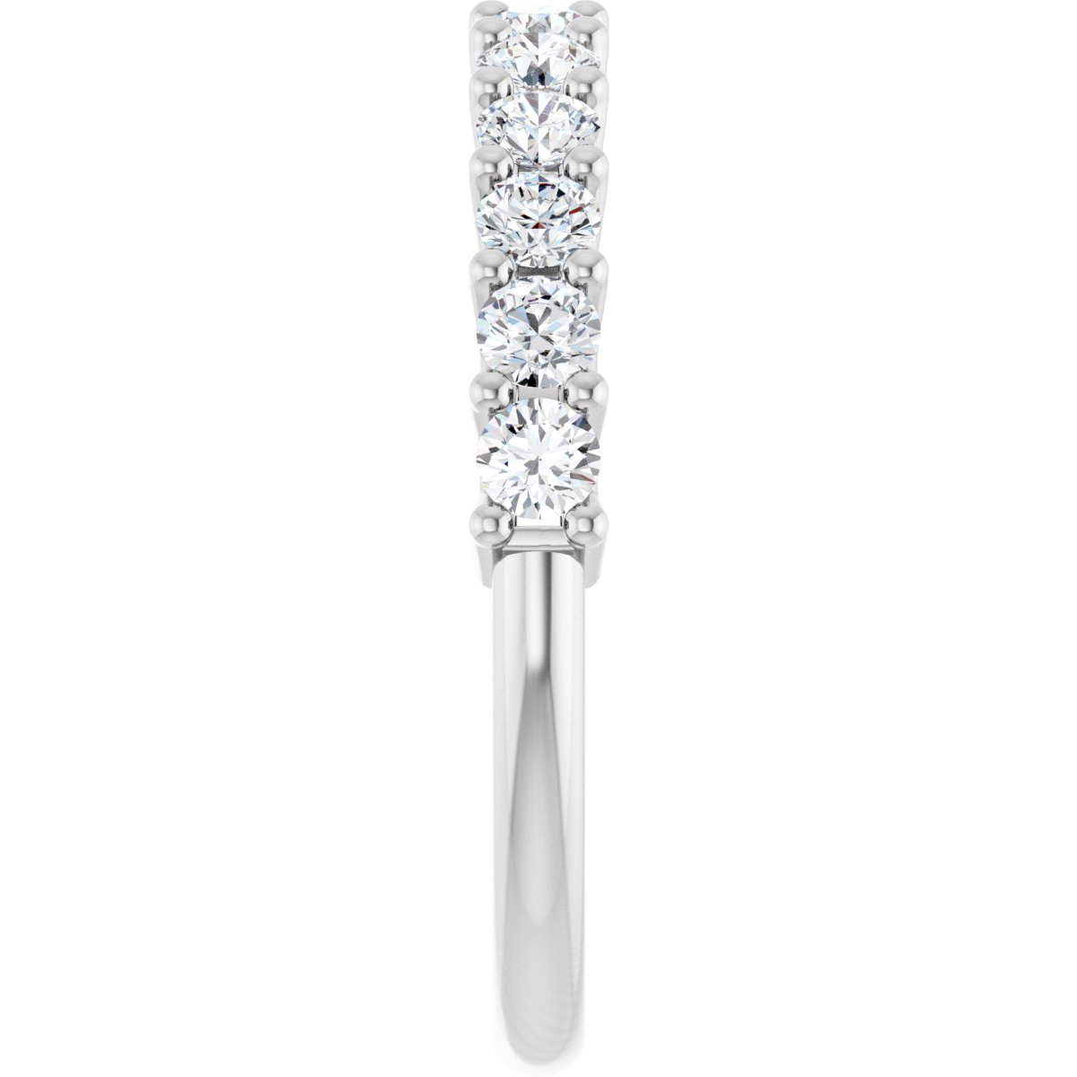 Shared-Prong Anniversary Band - Round | Metal Type=14K White Gold | Diamond Size=2.5MM | Image 2