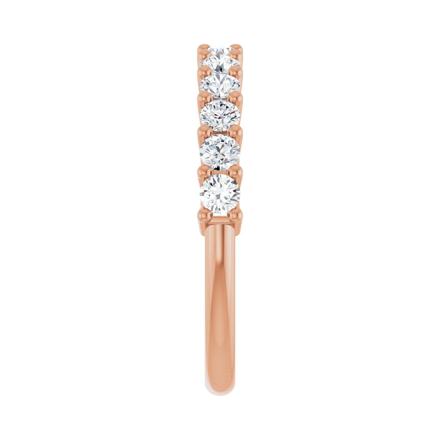 Shared-Prong Anniversary Band - Round 1MM-2.5MM | Metal Type=14K Rose Gold | Diamond Size=2.5MM | Image 1
