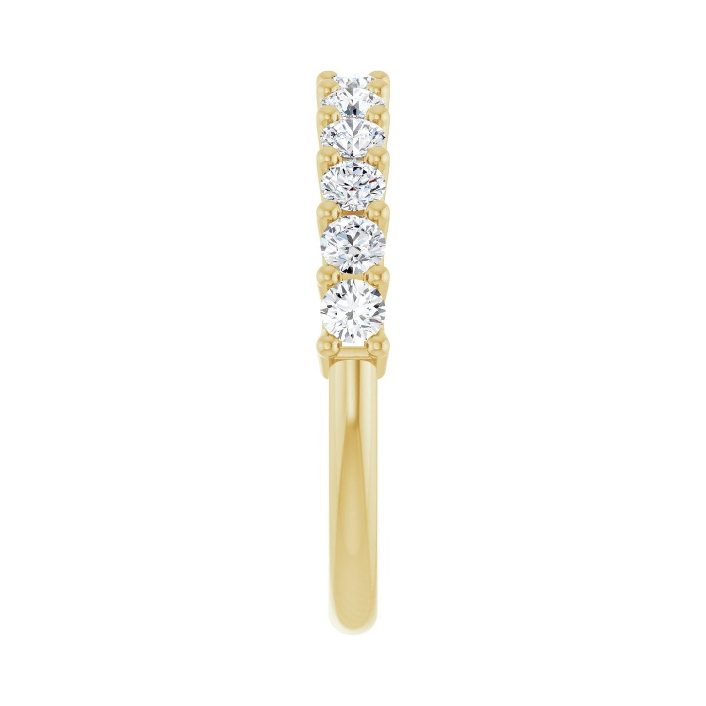 Shared-Prong Anniversary Band - Round 1MM-2.5MM | Metal Type=14K Yellow Gold | Diamond Size=2.5MM | Image 1