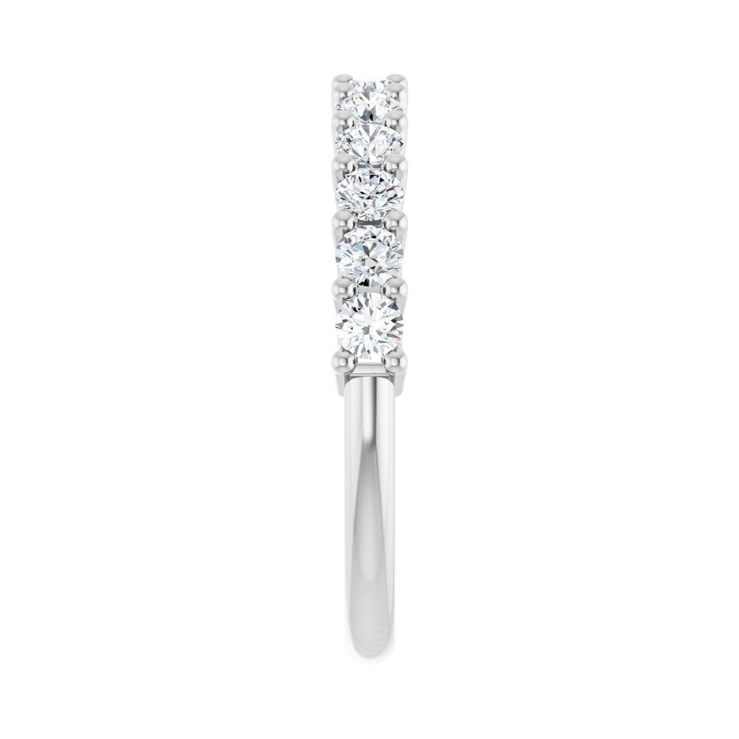 Shared-Prong Anniversary Band - Round 1MM-2.5MM | Metal Type=14K White Gold | Diamond Size=2.5MM | Image 1