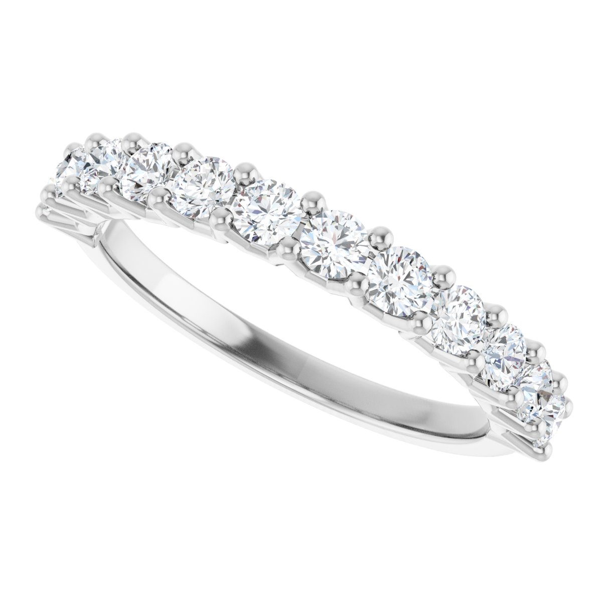 Shared-Prong Anniversary Band - Round | Metal Type=14K White Gold | Diamond Size=2.5MM | Image 3