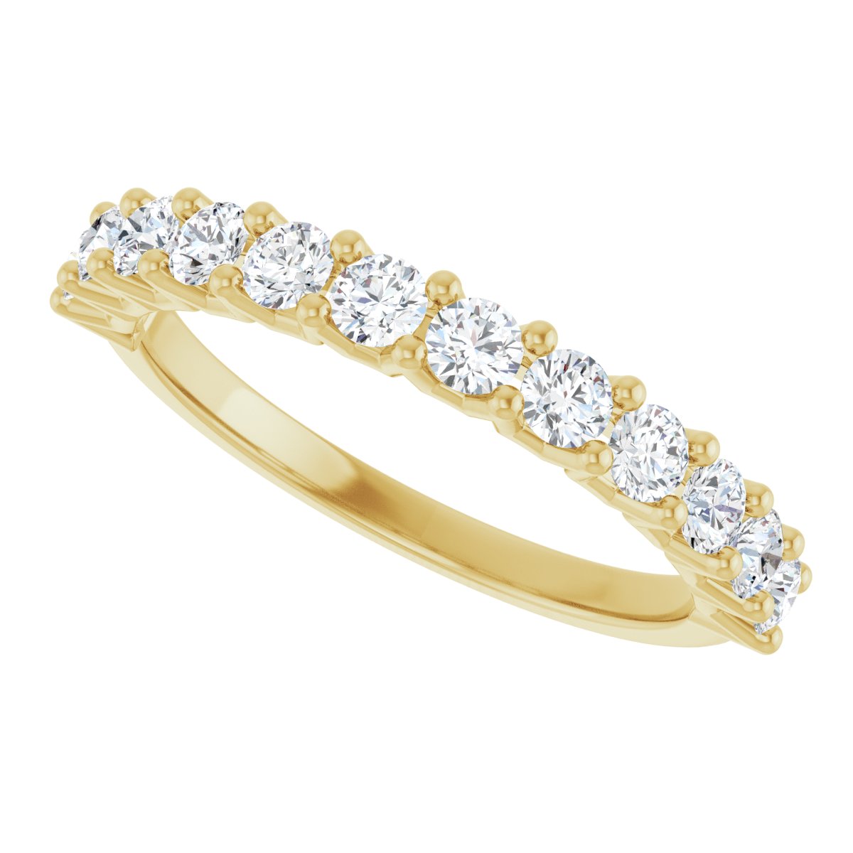 Shared-Prong Anniversary Band - Round | Metal Type=14K Yellow Gold | Diamond Size=2.5MM | Image 3