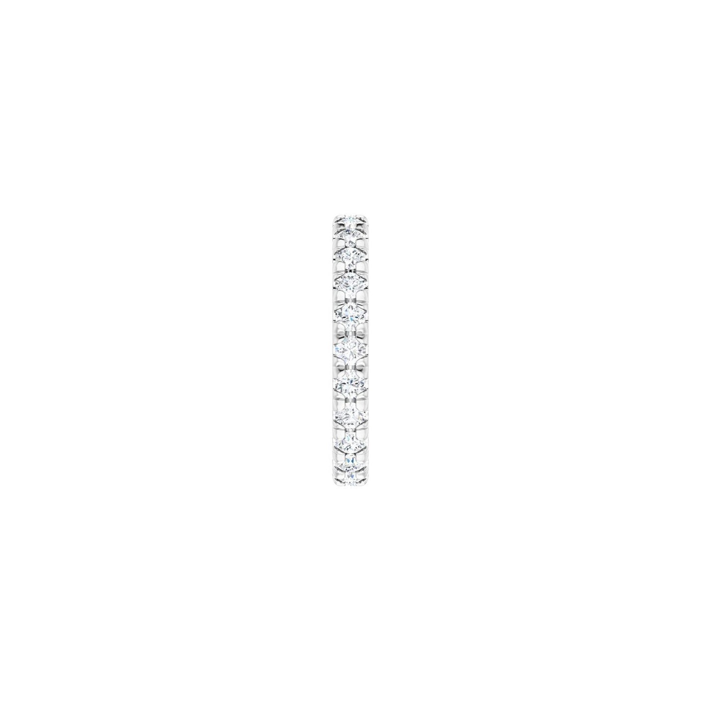 French-Set Eternity Band - Round 1MM-2.5MM | Metal Type=14K White Gold | Diamond Size=2MM | Image 1