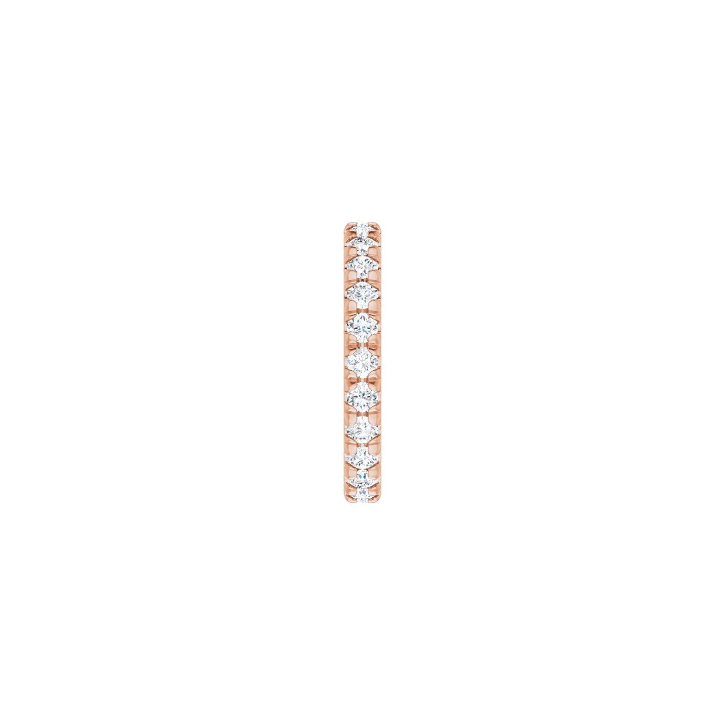 French-Set Eternity Band - Round 1MM-2.5MM | Metal Type=14K Rose Gold | Diamond Size=2MM | Image 1