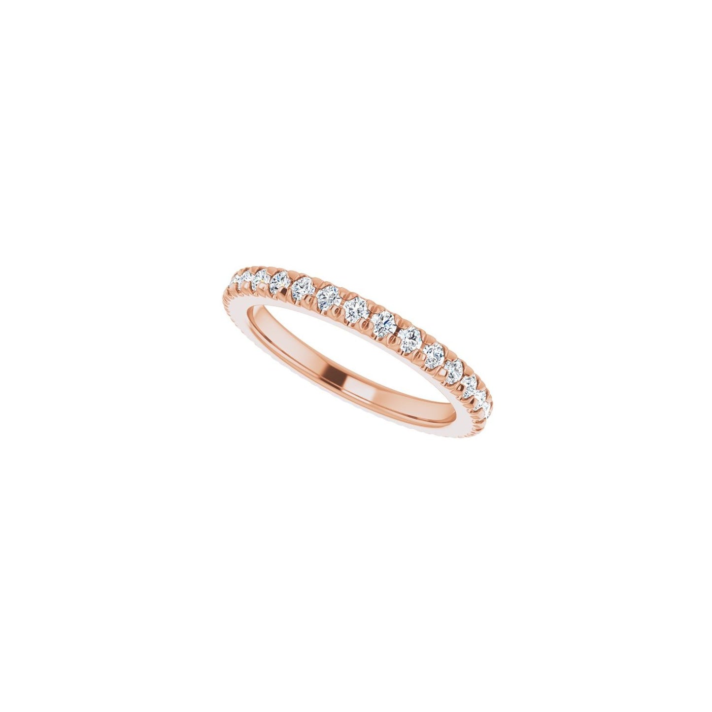 French-Set Eternity Band - Round 1MM-2.5MM | Metal Type=14K Rose Gold | Diamond Size=1.5MM | Image 2