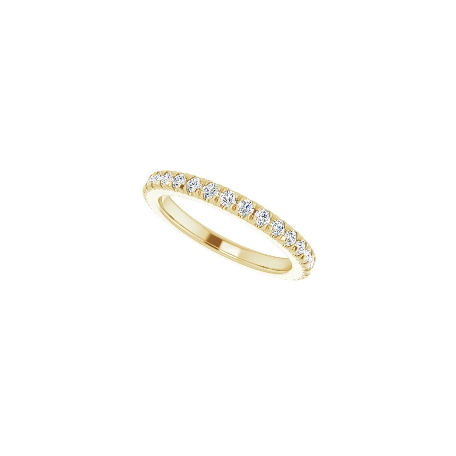 French-Set Eternity Band - Round 1MM-2.5MM | Metal Type=14K Yellow Gold | Diamond Size=1.5MM | Image 2
