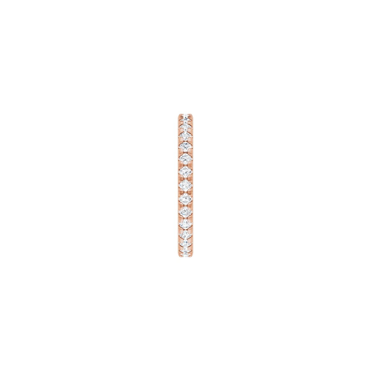 French-Set Eternity Band - Round 1MM-2.5MM | Metal Type=14K Rose Gold | Diamond Size=1.5MM | Image 1