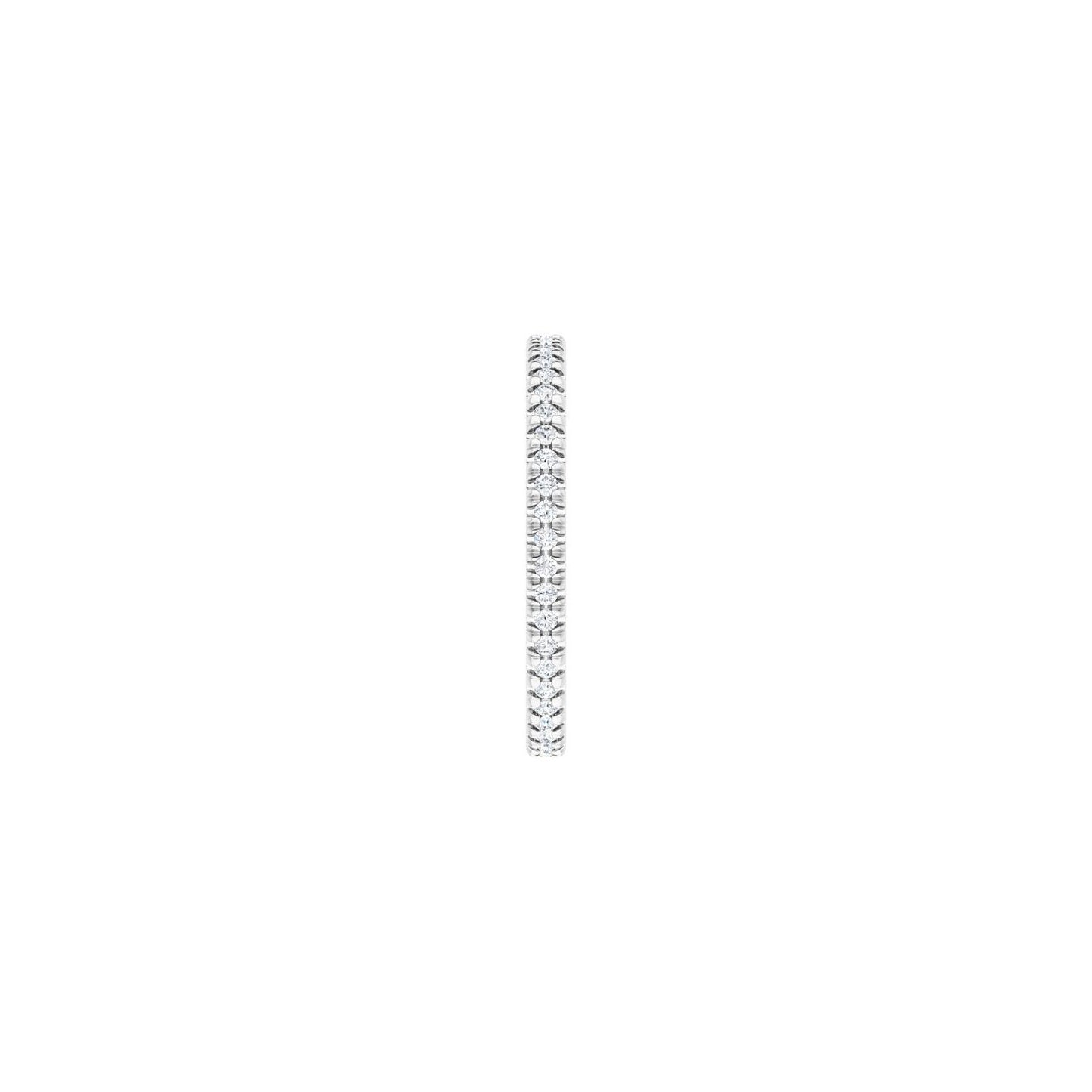 French-Set Eternity Band - Round 1MM-2.5MM | Metal Type=Platinum | Diamond Size=1MM | Image 1
