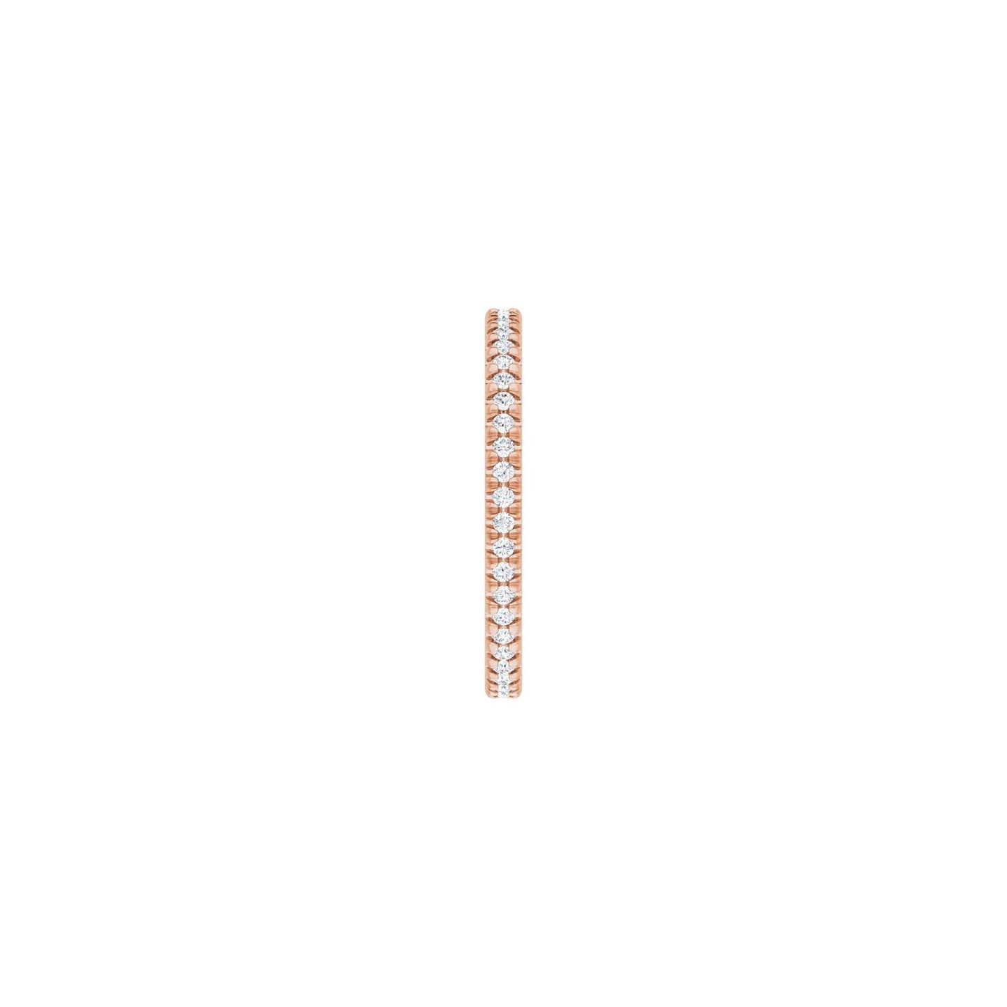 French-Set Eternity Band - Round 1MM-2.5MM | Metal Type=14K Rose Gold | Diamond Size=1MM | Image 1
