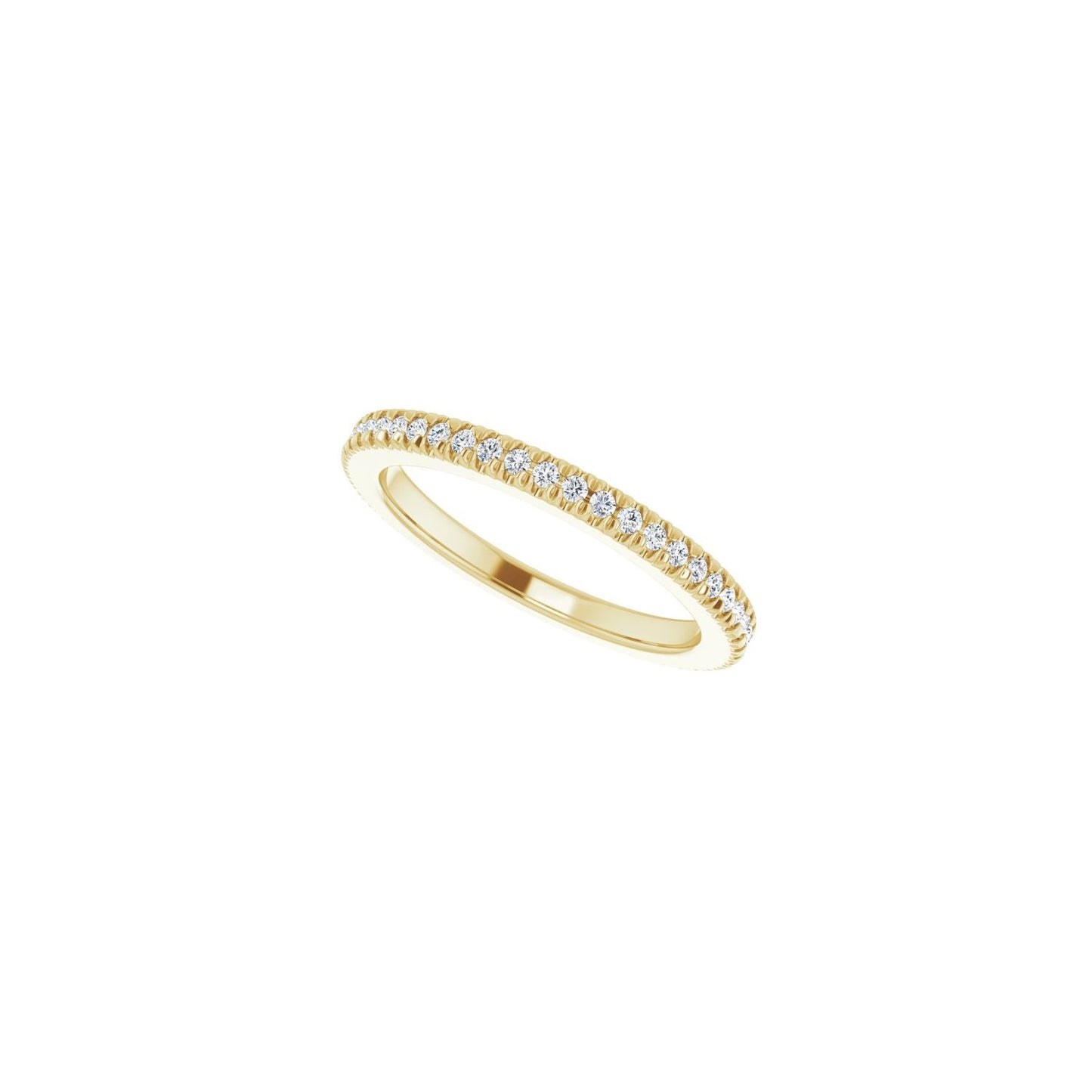 French-Set Eternity Band - Round 1MM-2.5MM | Metal Type=14K Yellow Gold | Diamond Size=1MM | Image 2