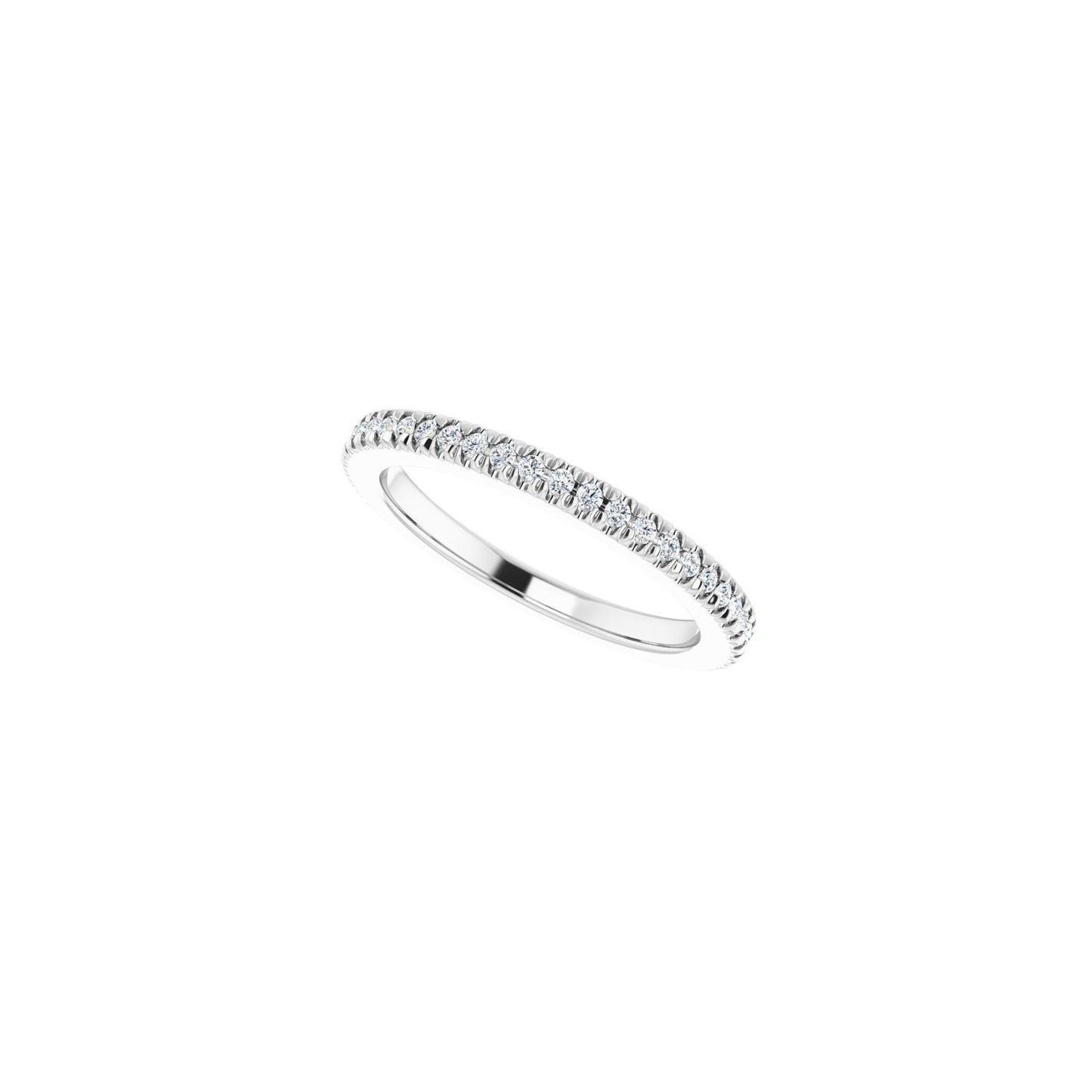 French-Set Eternity Band - Round 1MM-2.5MM | Metal Type=Platinum | Diamond Size=1MM | Image 2