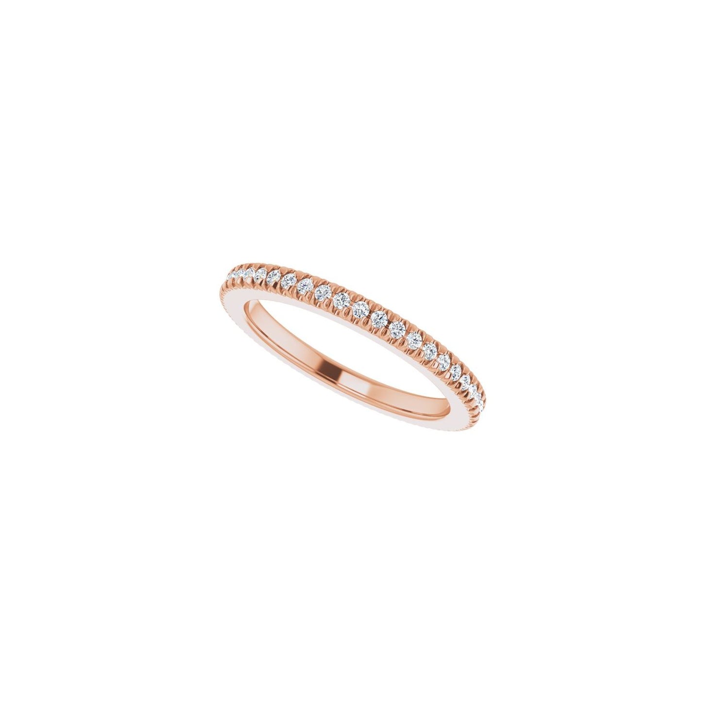 French-Set Eternity Band - Round 1MM-2.5MM | Metal Type=14K Rose Gold | Diamond Size=1MM | Image 2