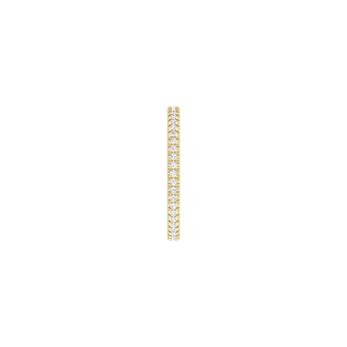 French-Set Eternity Band - Round 1MM-2.5MM | Metal Type=14K Yellow Gold | Diamond Size=1MM | Image 1