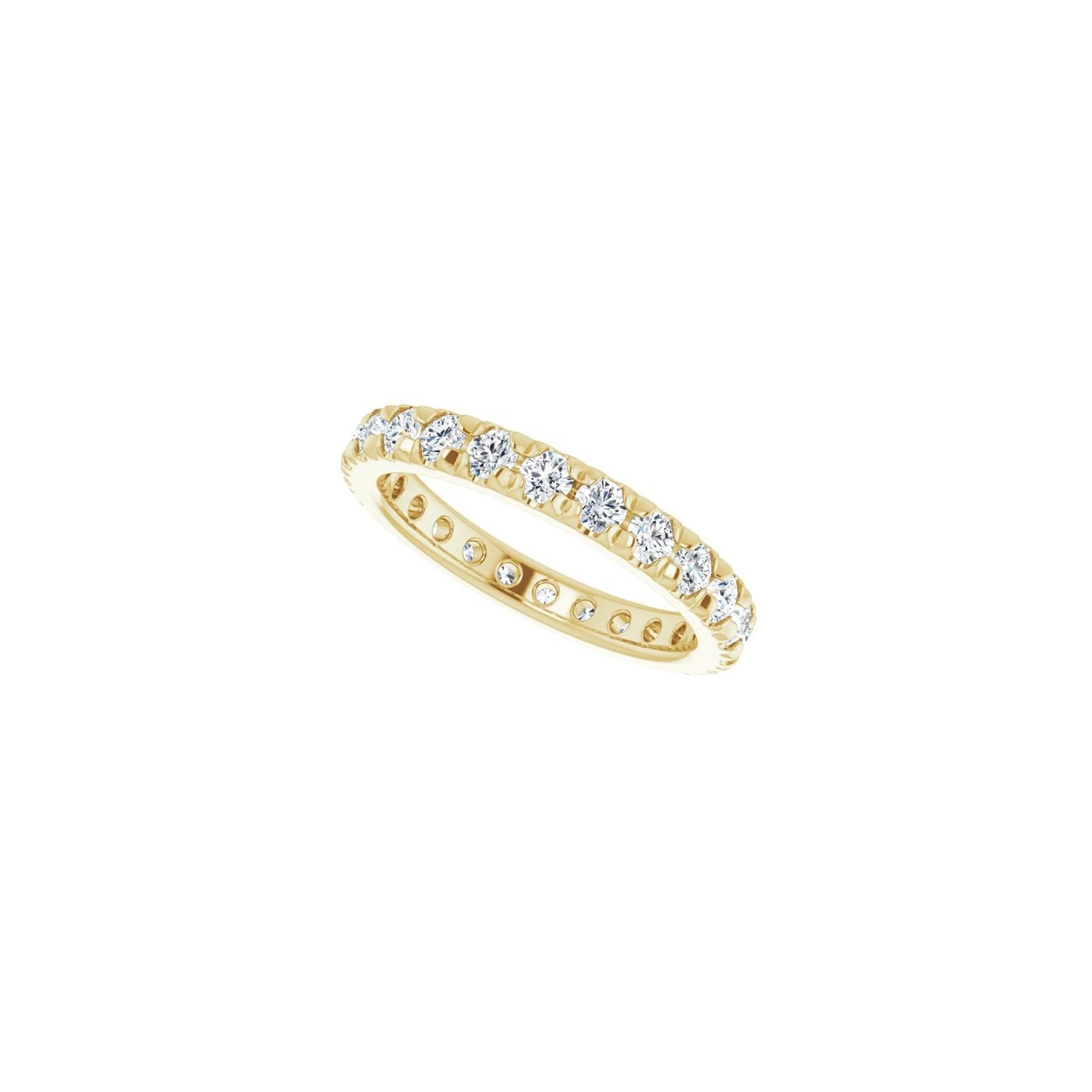 French-Set Eternity Band - Round 1MM-2.5MM | Metal Type=14K Yellow Gold | Diamond Size=2MM | Image 2