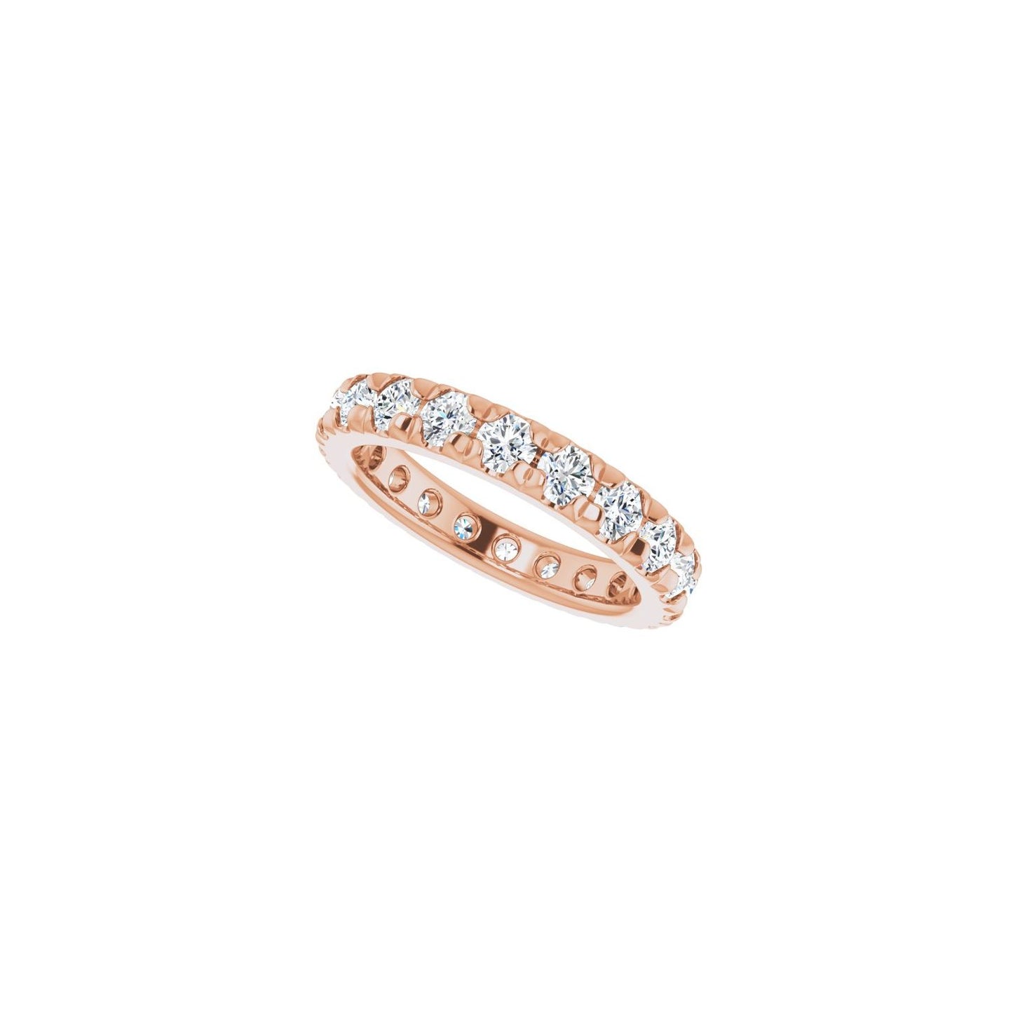 French-Set Eternity Band - Round 1MM-2.5MM | Metal Type=14K Rose Gold | Diamond Size=2.5MM | Image 2