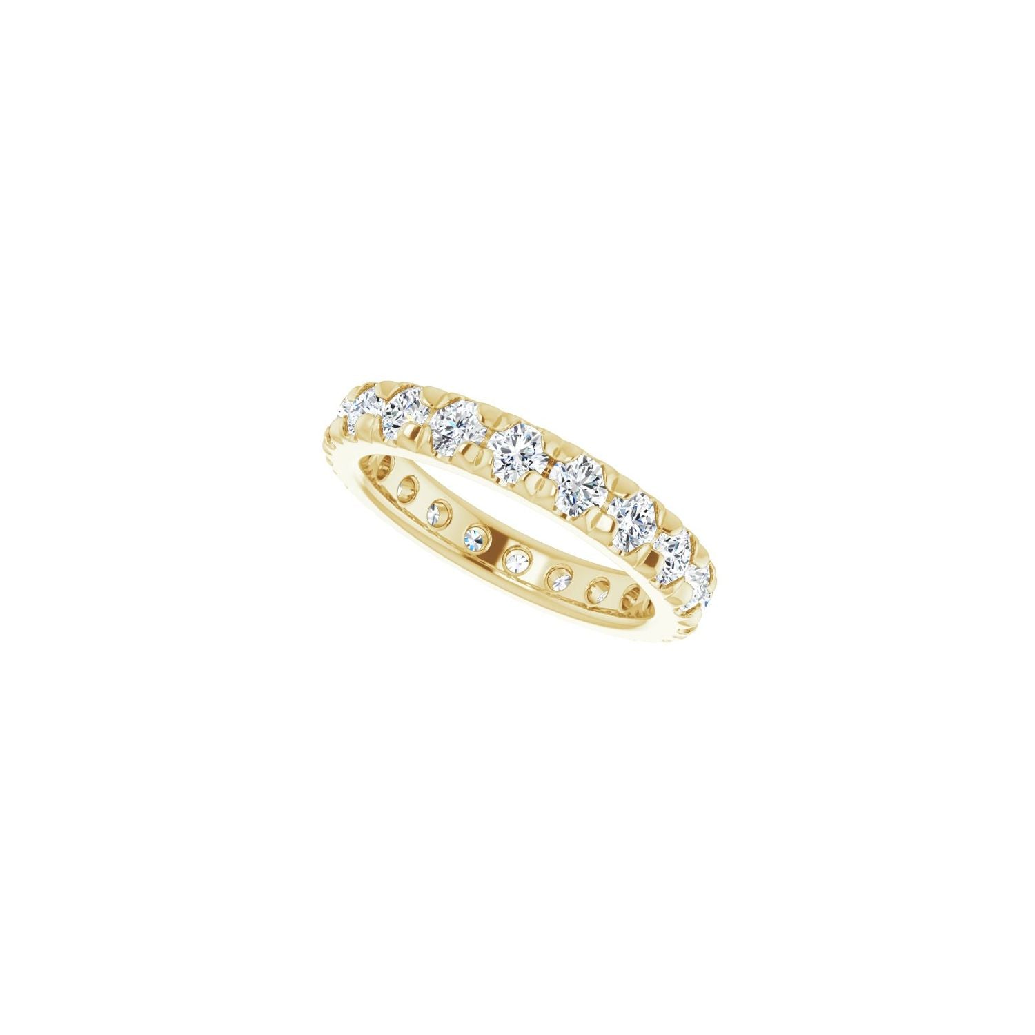 French-Set Eternity Band - Round 1MM-2.5MM | Metal Type=14K Yellow Gold | Diamond Size=2.5MM | Image 2