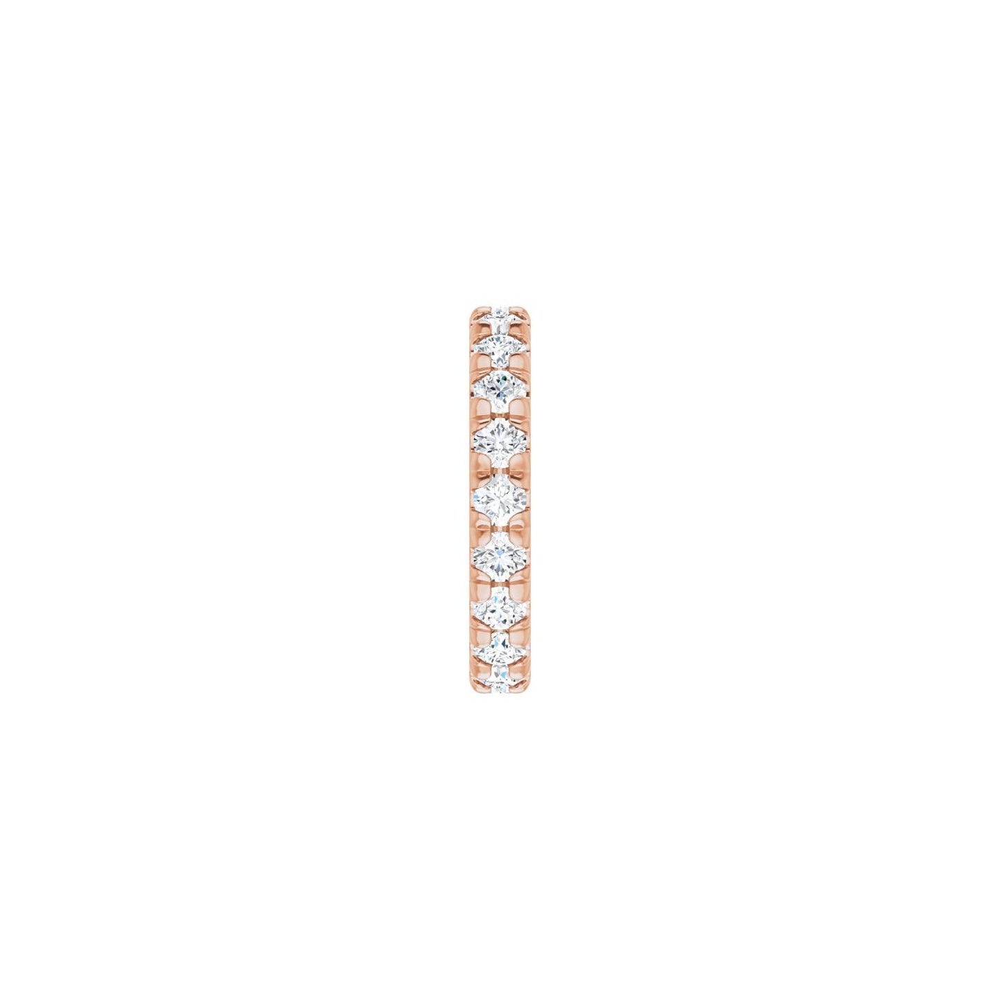 French-Set Eternity Band - Round 1MM-2.5MM | Metal Type=14K Rose Gold | Diamond Size=2.5MM | Image 1