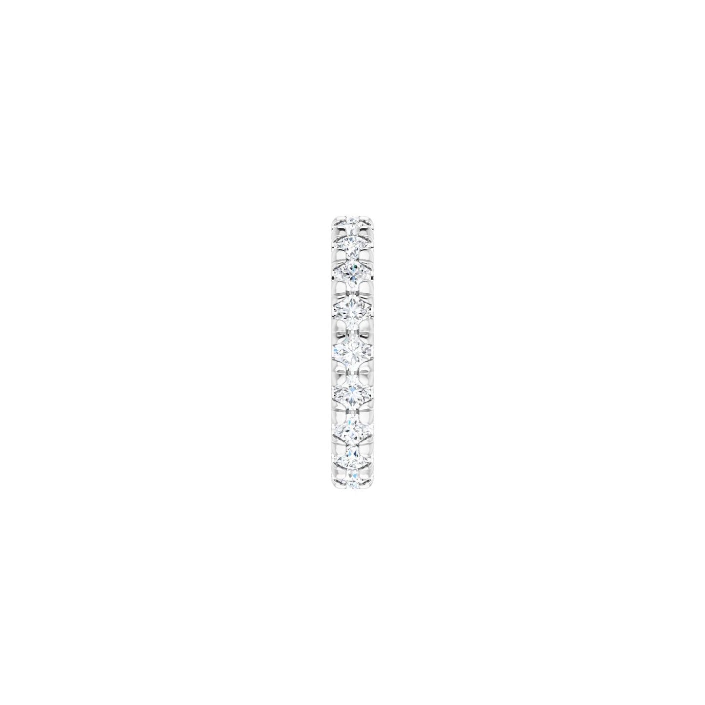 French-Set Eternity Band - Round 1MM-2.5MM | Metal Type=14K White Gold | Diamond Size=2.5MM | Image 1