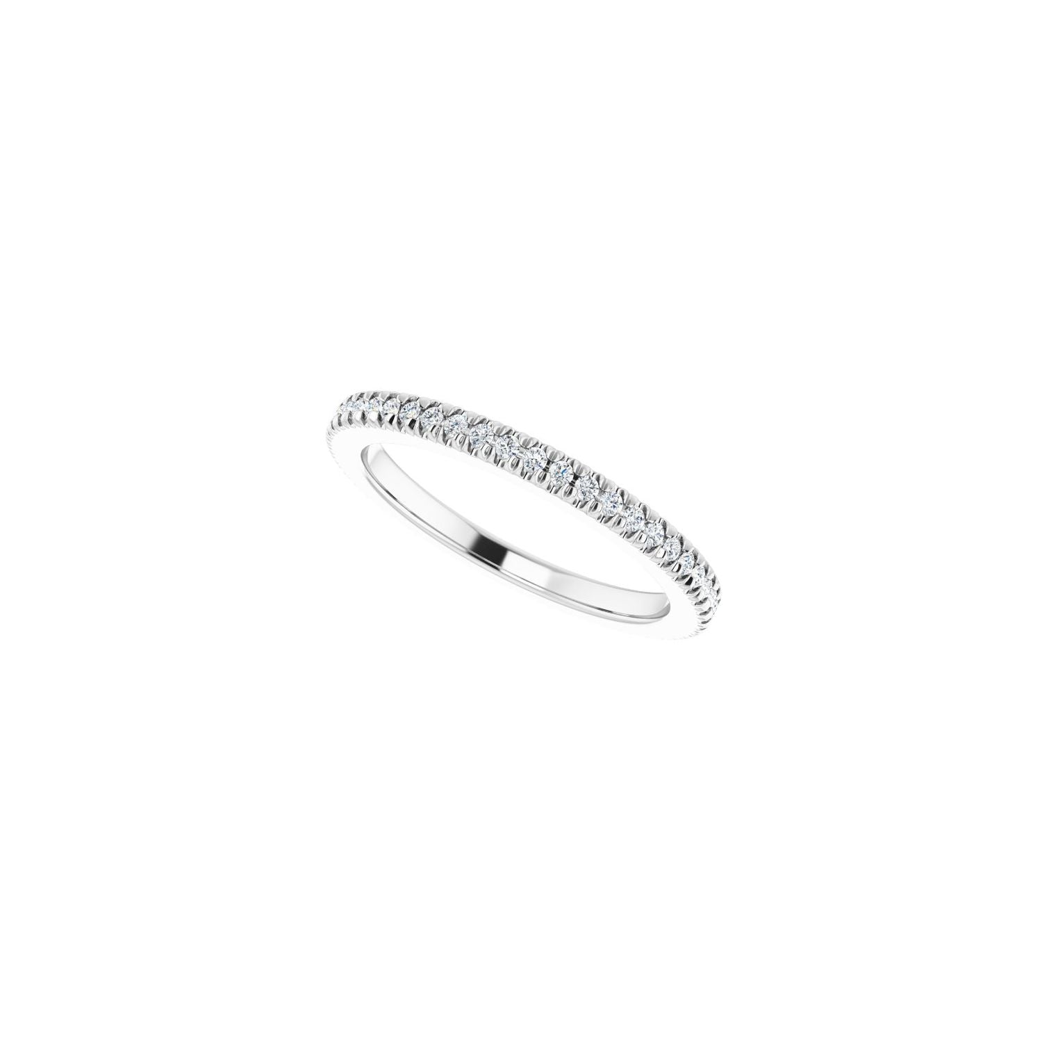 French-Set Eternity Band - Round 1MM-2.5MM | Metal Type=14K White Gold | Diamond Size=1MM | Image 2