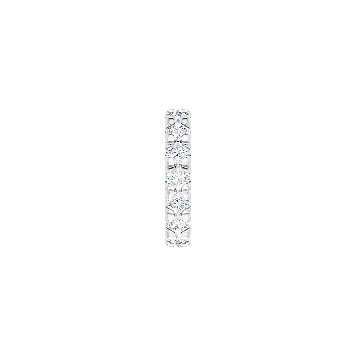 French-Set Eternity Band - Round 3MM-4MM | Metal Type=14K White Gold | Diamond Size=3.5MM | Image 1
