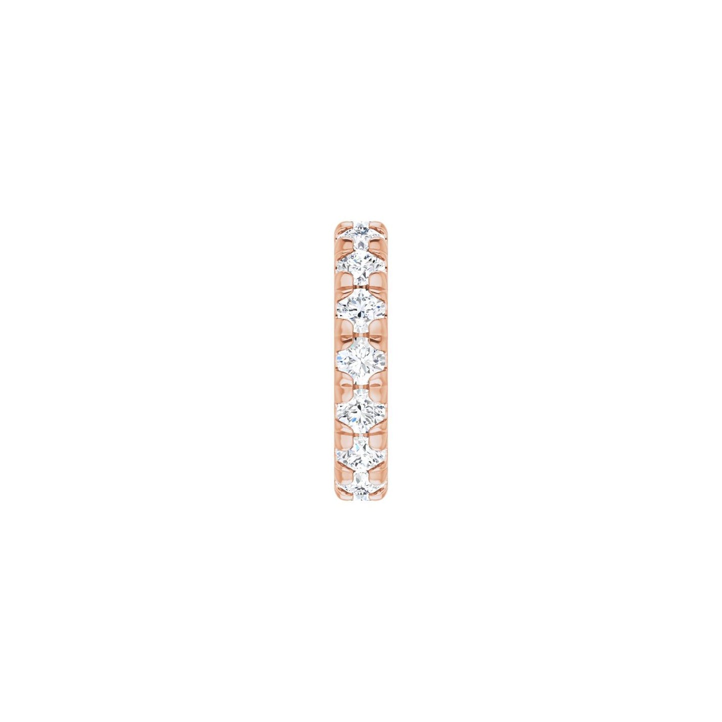 French-Set Eternity Band - Round 3MM-4MM | Metal Type=14K Rose Gold | Diamond Size=3.5MM | Image 1