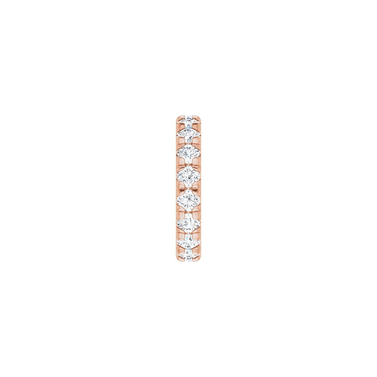 French-Set Eternity Band - Round 3MM-4MM | Metal Type=14K Rose Gold | Diamond Size=3MM | Image 1