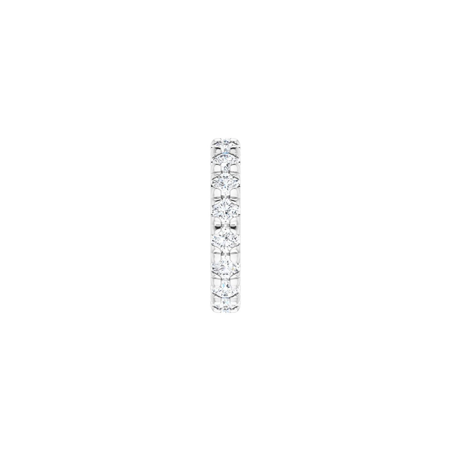 French-Set Eternity Band - Round 3MM-4MM | Metal Type=14K White Gold | Diamond Size=3MM | Image 1