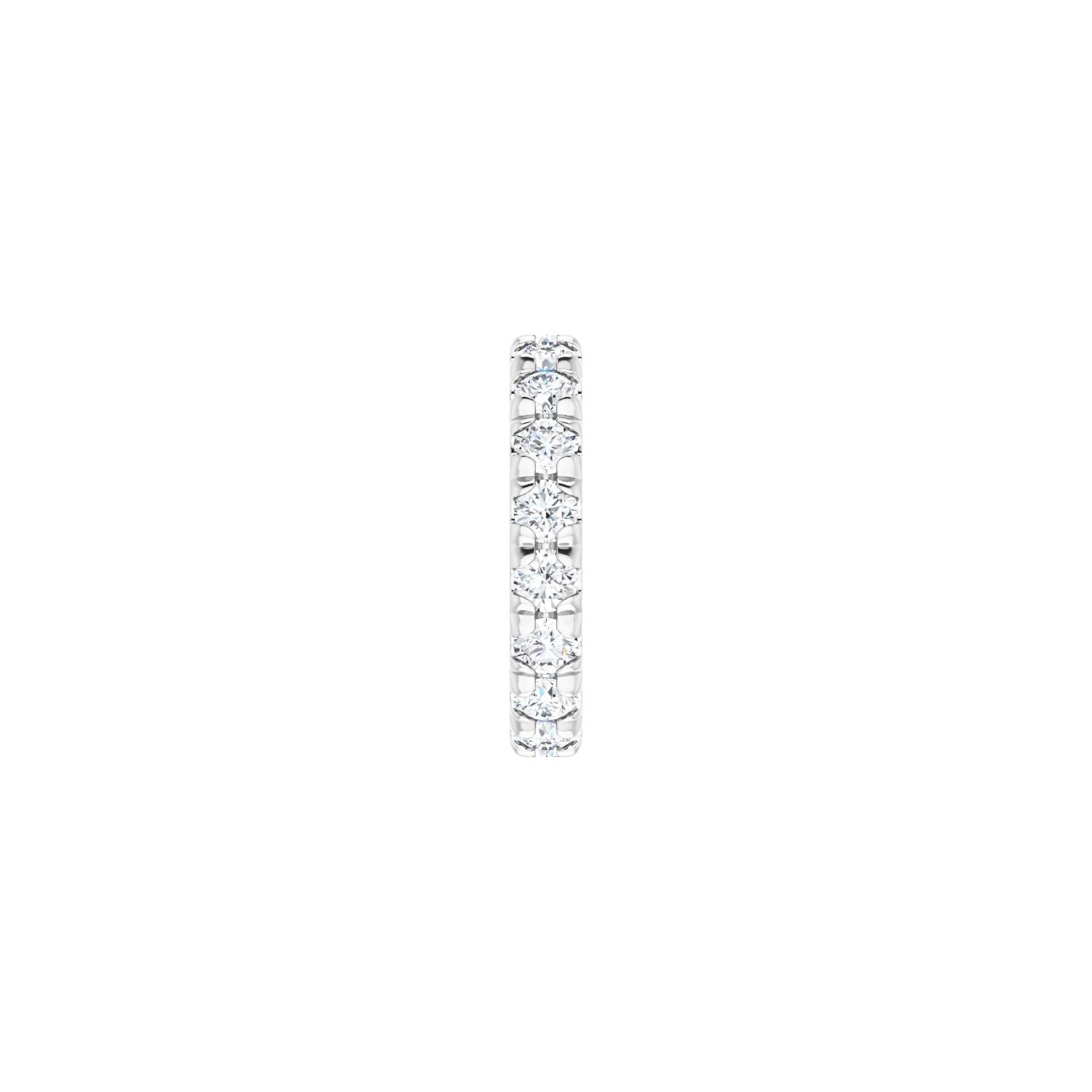 French-Set Eternity Band - Round 3MM-4MM | Metal Type=14K White Gold | Diamond Size=3MM | Image 1