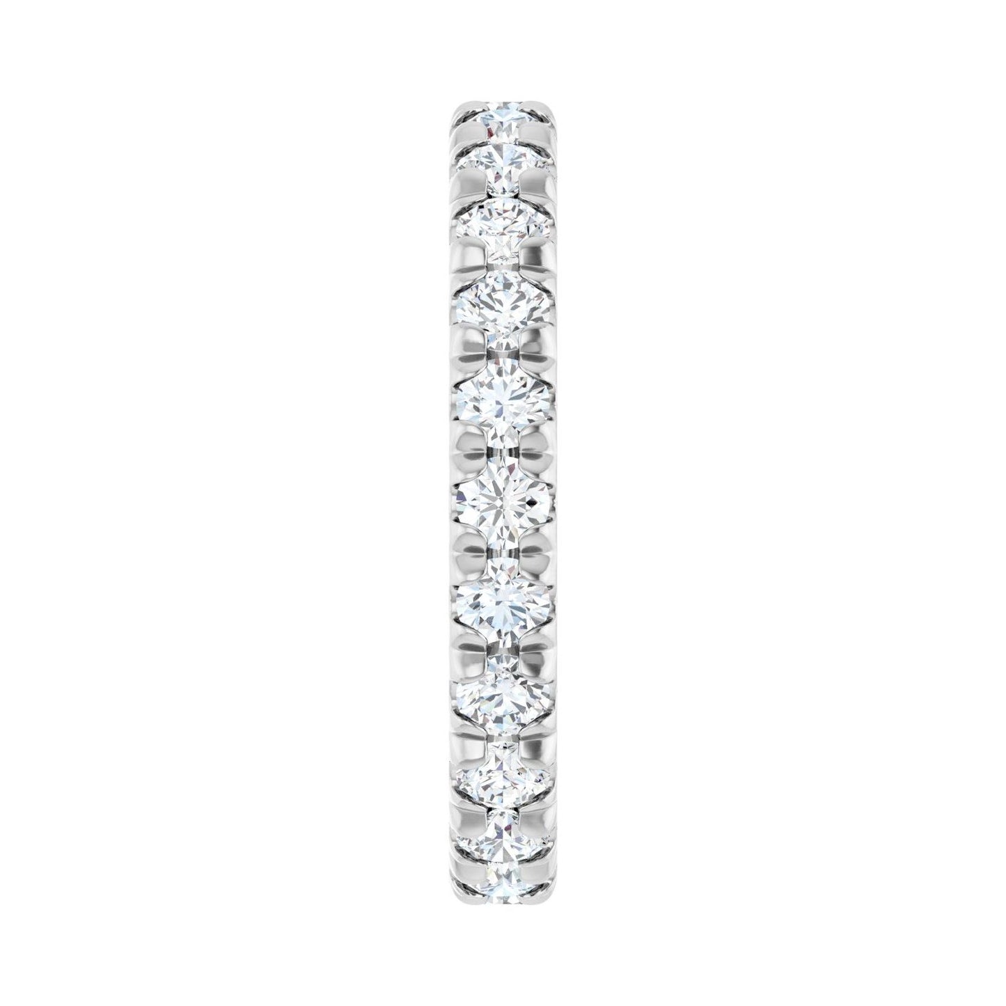 French-Set Eternity Band - Round 1MM-2.5MM | Metal Type=Platinum | Diamond Size=2.5MM | Image 1
